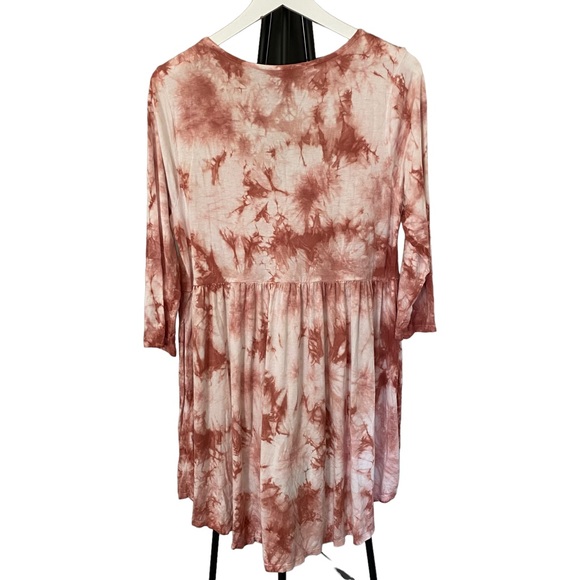 Torrid Super Soft Knits Tie Dye 3/4 Sleeves High & Low Dress Size Large - Picture 2 of 14